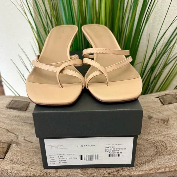 Ann Taylor Strappy Leather Mule Sandals - Picture 8 of 10